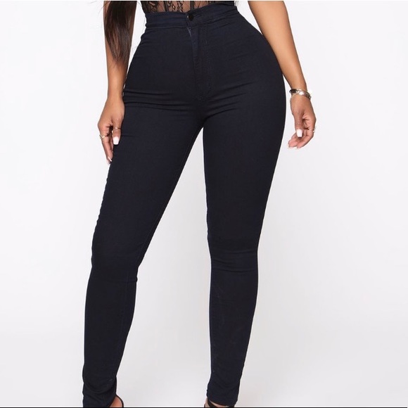 Fashion Nova Super High Waist Denim Skinnies - Picture 2 of 4